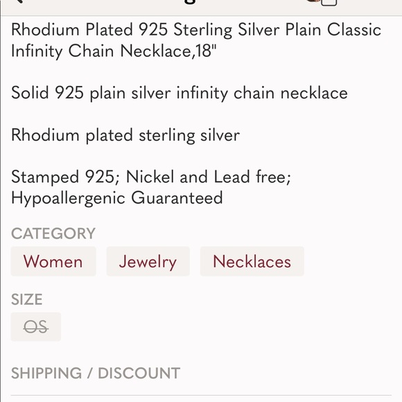 Classic Infinity Chain Necklace - Picture 4 of 4